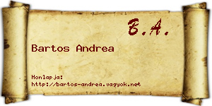 Bartos Andrea névjegykártya