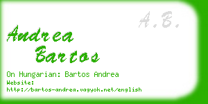 andrea bartos business card